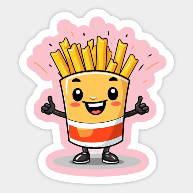 Cute French Fries T-Shirt Sticker by nonagobich